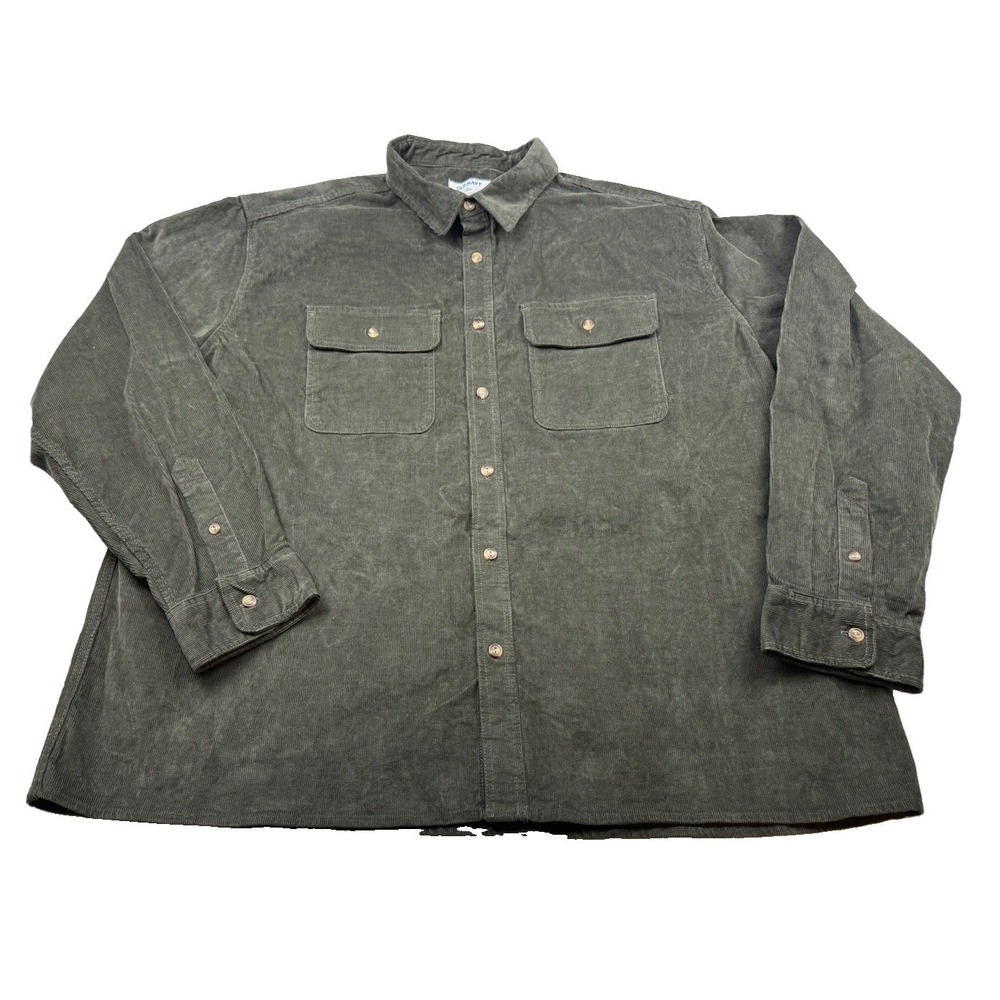 Old Navy Men's XL Oversized Cordoroy LS Shirt Olive Green NWT